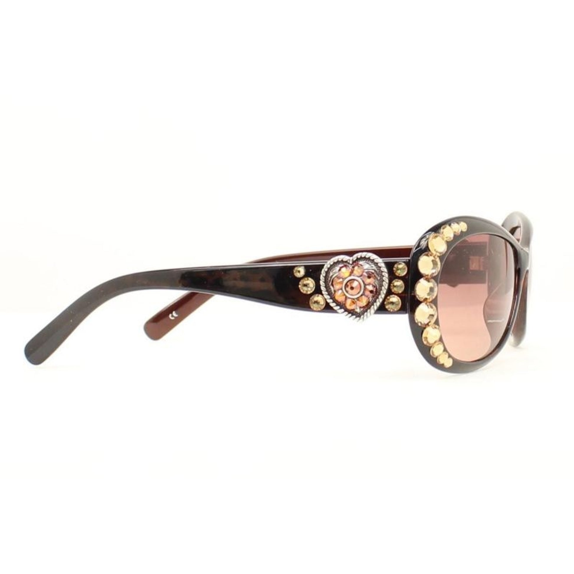 Blazin Roxx Womens Heart Bling Sunglasses Topaz