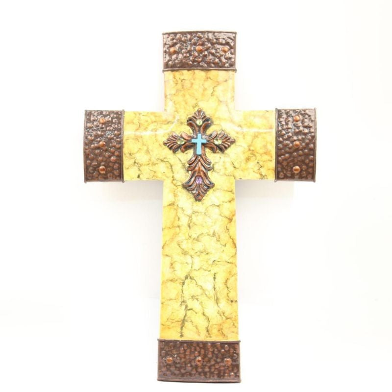 Western Moments Dual Tone Wall CrossTurquoise