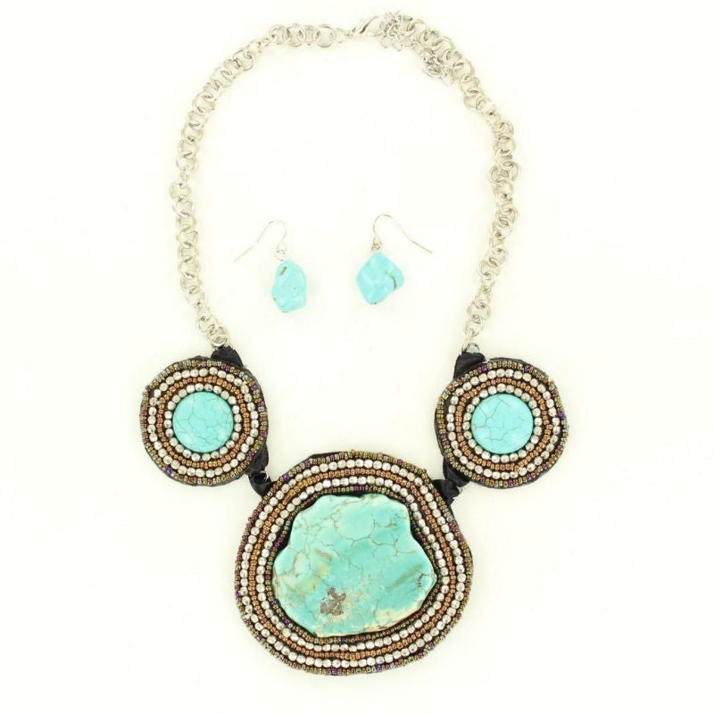 Blazin Roxx Beaded Necklace SetTurquoise