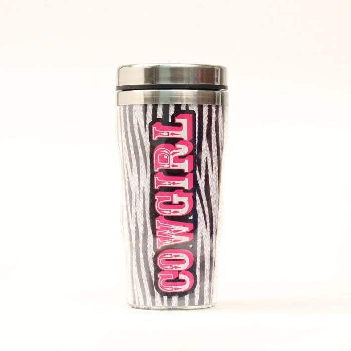 Western Moments Insulated Cowgirl MugZebra Pink