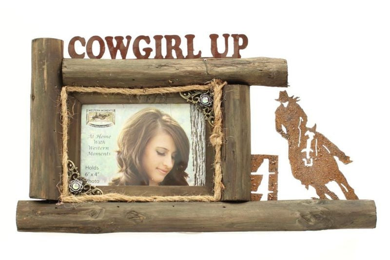 Western Moments 4X6 Cowgirl Up FrameBk/Wh