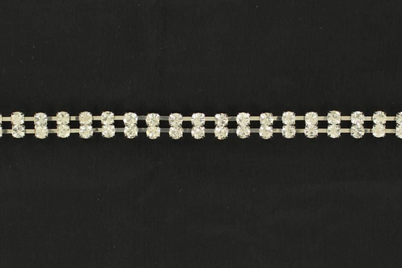 M And F Western Double Row Rhinestone Hatband