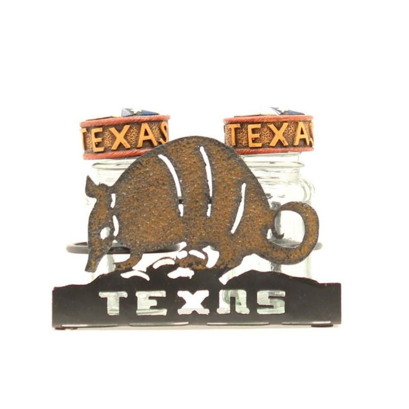 Western Moments Armadillo Salt And Pepper Caddy