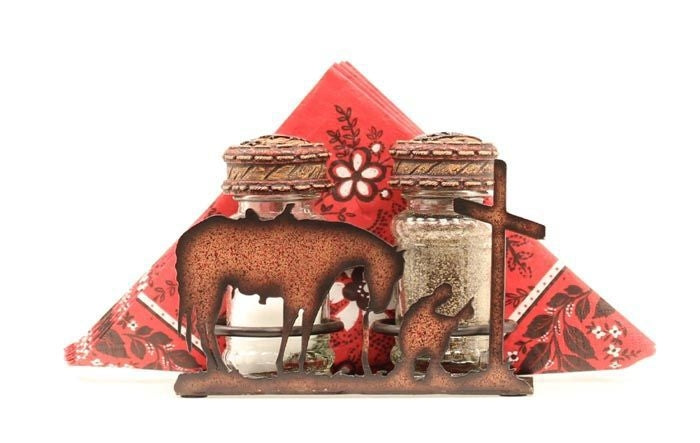 Western Moments Cowboy Prayer Salt And Pepper Set