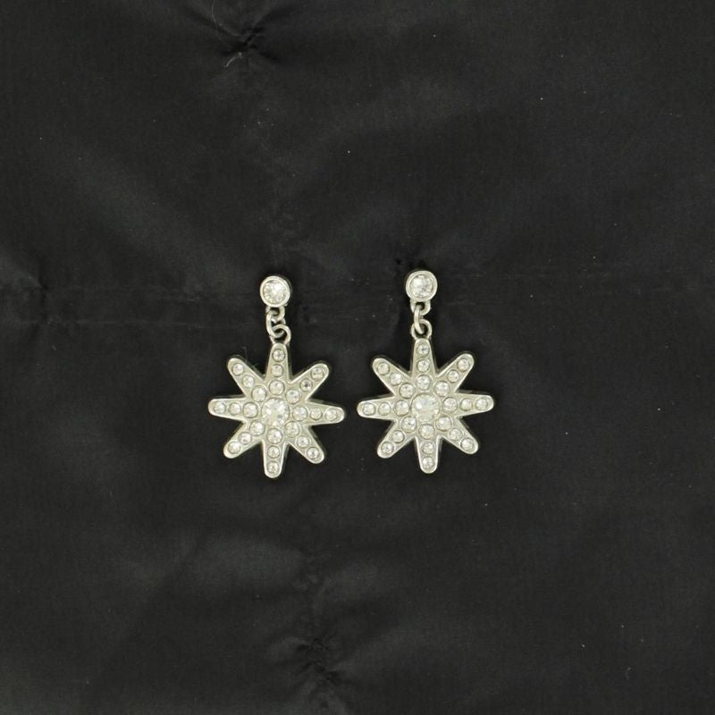 Lightning Ridge Crystal Spur Rowel PendantBk/Wh