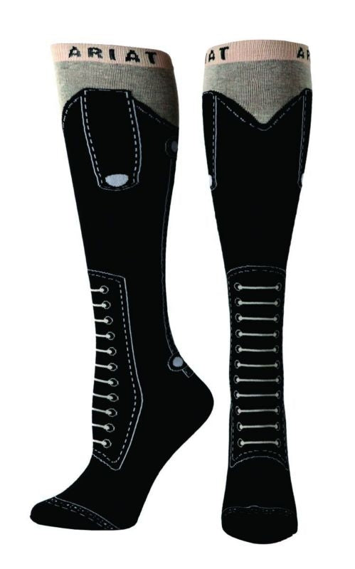 ARIAT Womens Monaco Boot Knee Sock Black