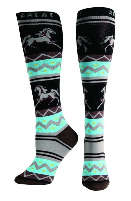 Ariat Womens Apache Knee Sock Coffee