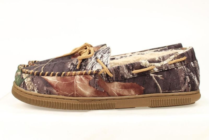 Dbl Barrel Mens Fleece Lined Moccasin 8 Oak