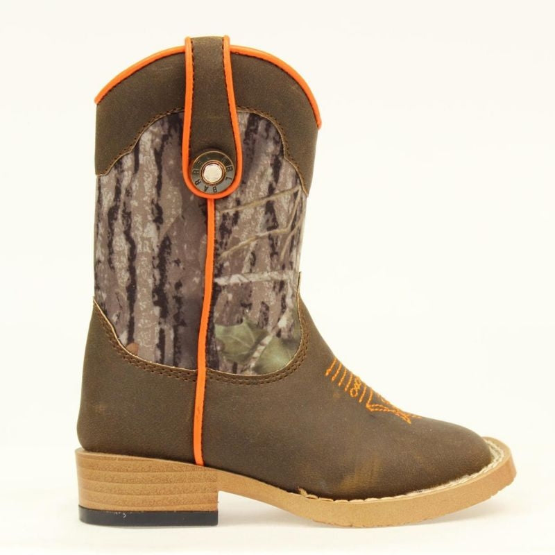 Dbl Barrel Toddler Zip Buck Shot Boot 4 Oak/Brn