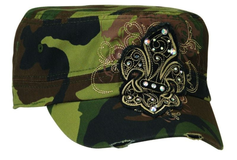 Blazin Roxx Ladies Fleur Military Cap Camo