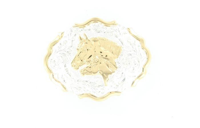 Crumine Mare And Foal Horsehead Buckle 2.5 x 3.25
