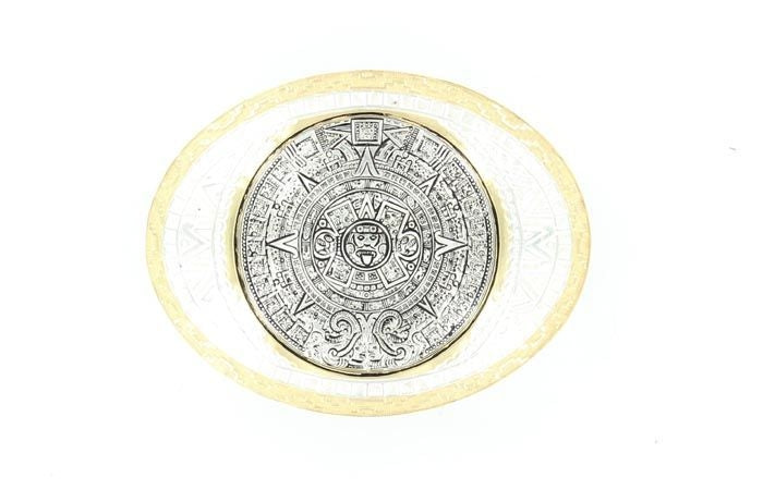 Crumine Aztec Calendar Buckle 3 x 4