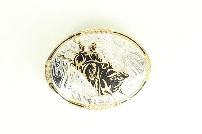 Crumine Bull Rider Attitude Buckle 3.5 x 4.5