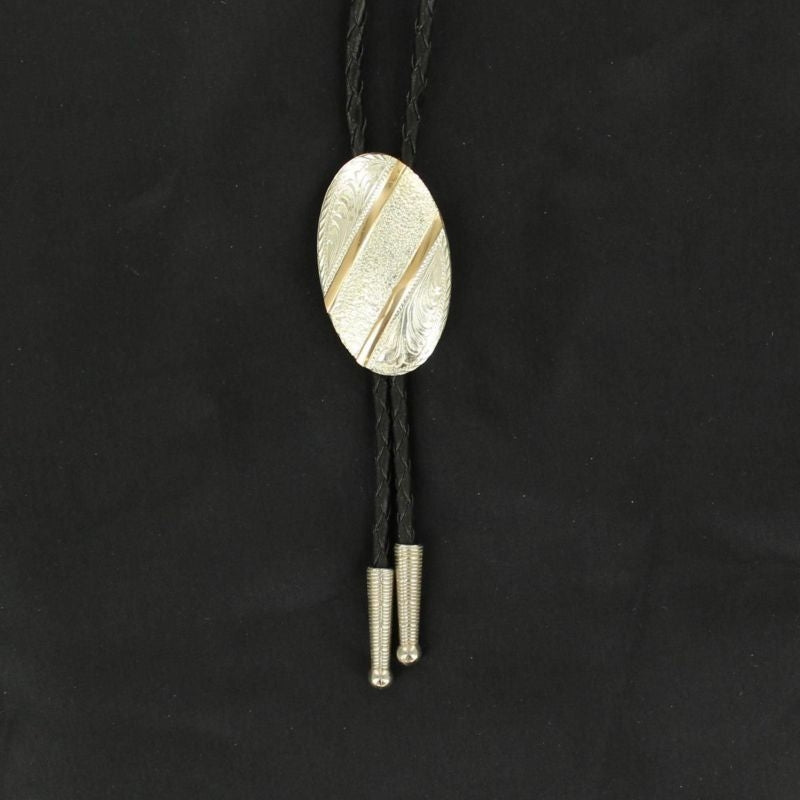 Crumine Oval Gold Trim Bolo 36