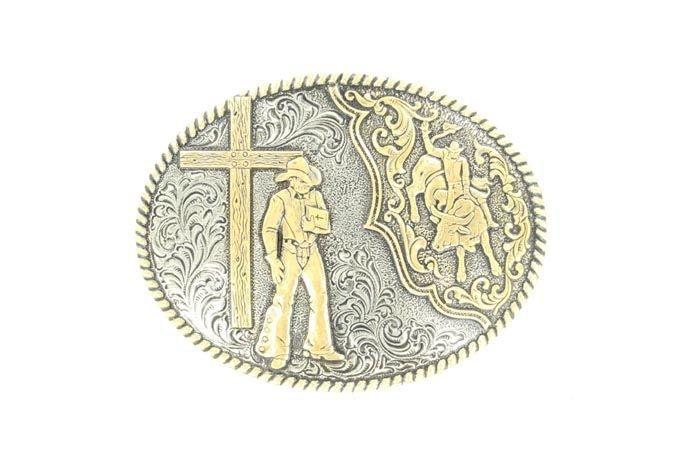 Crumine Bull Rider/Cross Buckle 3 x 3.75