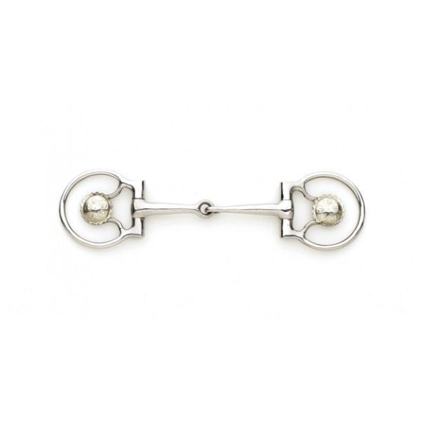 Turn-Two Equine Concho Snaffle D-Ring Bit 5 Brn