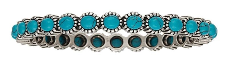 Rock 47 Rocks\Roll Pebble Bangle Bracelet Blue