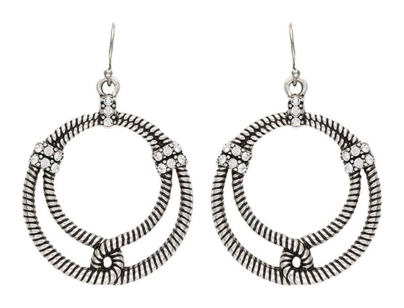 Rock 47 Outlaw Rider Bowline Loop Earrings