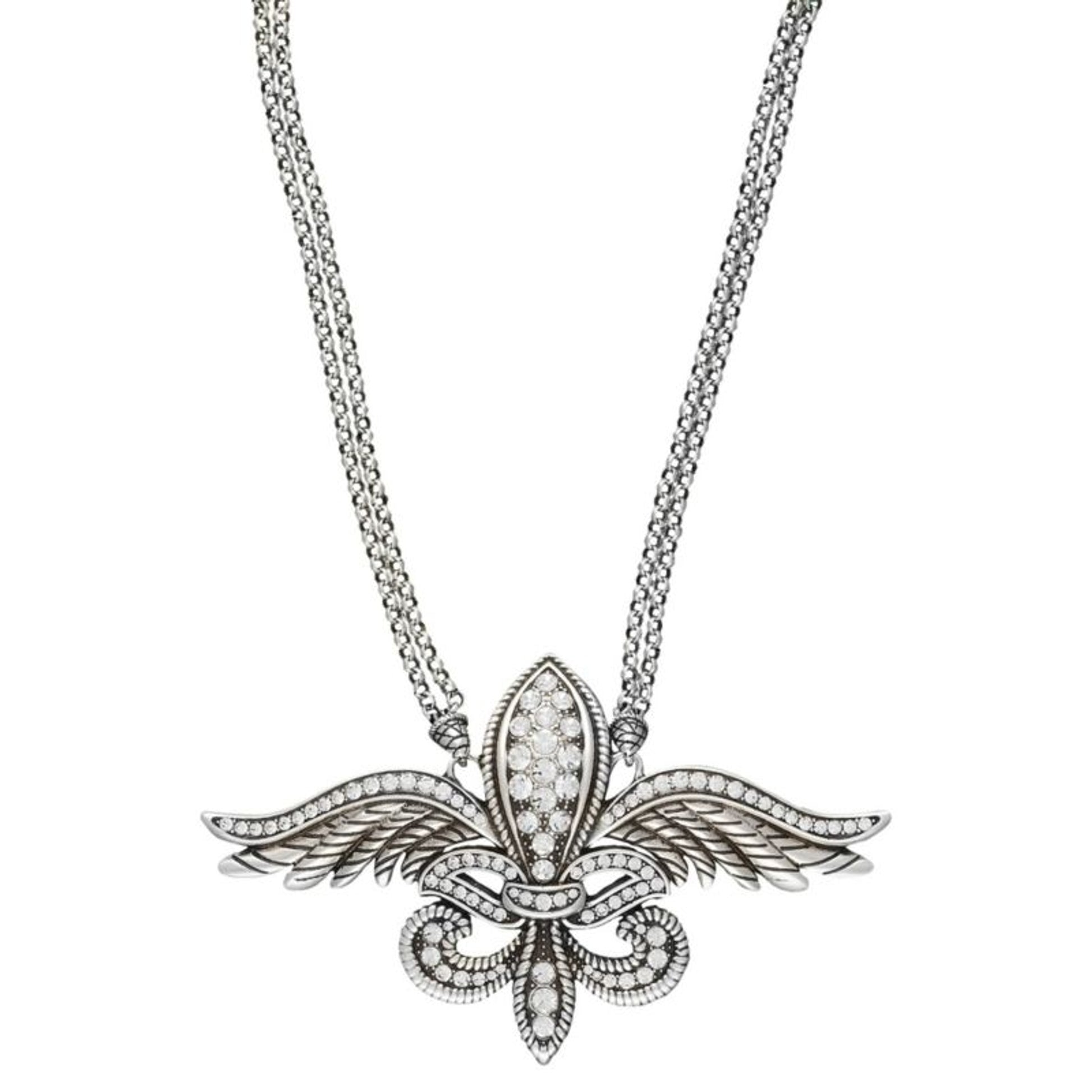 Rock 47 Fleur de Lis on Wings Necklace