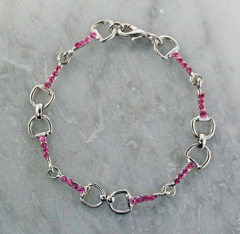 Finishing Touch Snaffle Bit Bracelet Pink