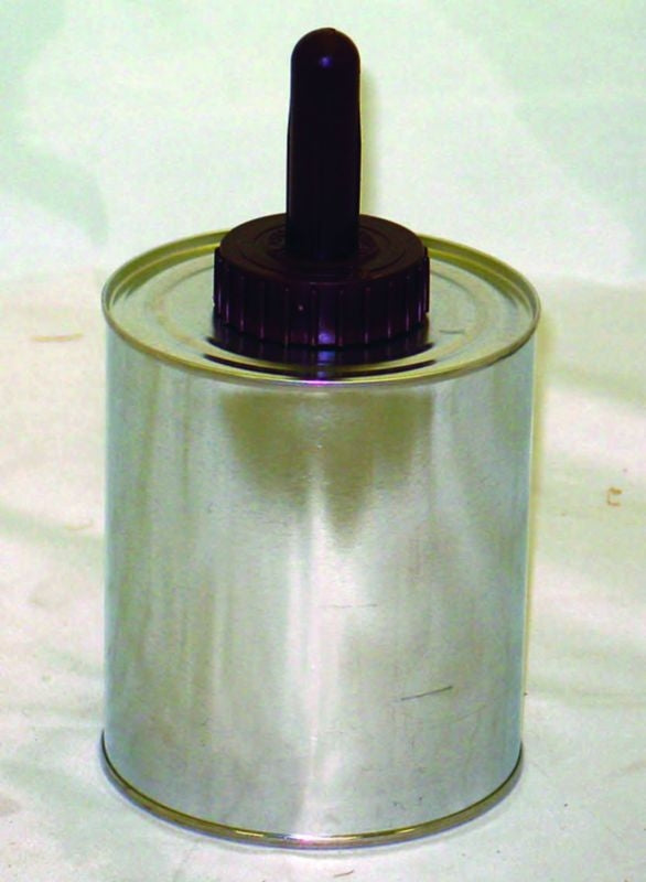 Applicator Can with Brush 32oz silver