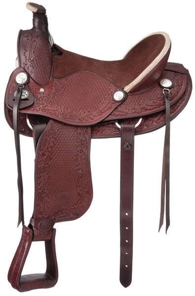 Tough1 SanMarcos Rancher Suede Seat Saddle Pkg