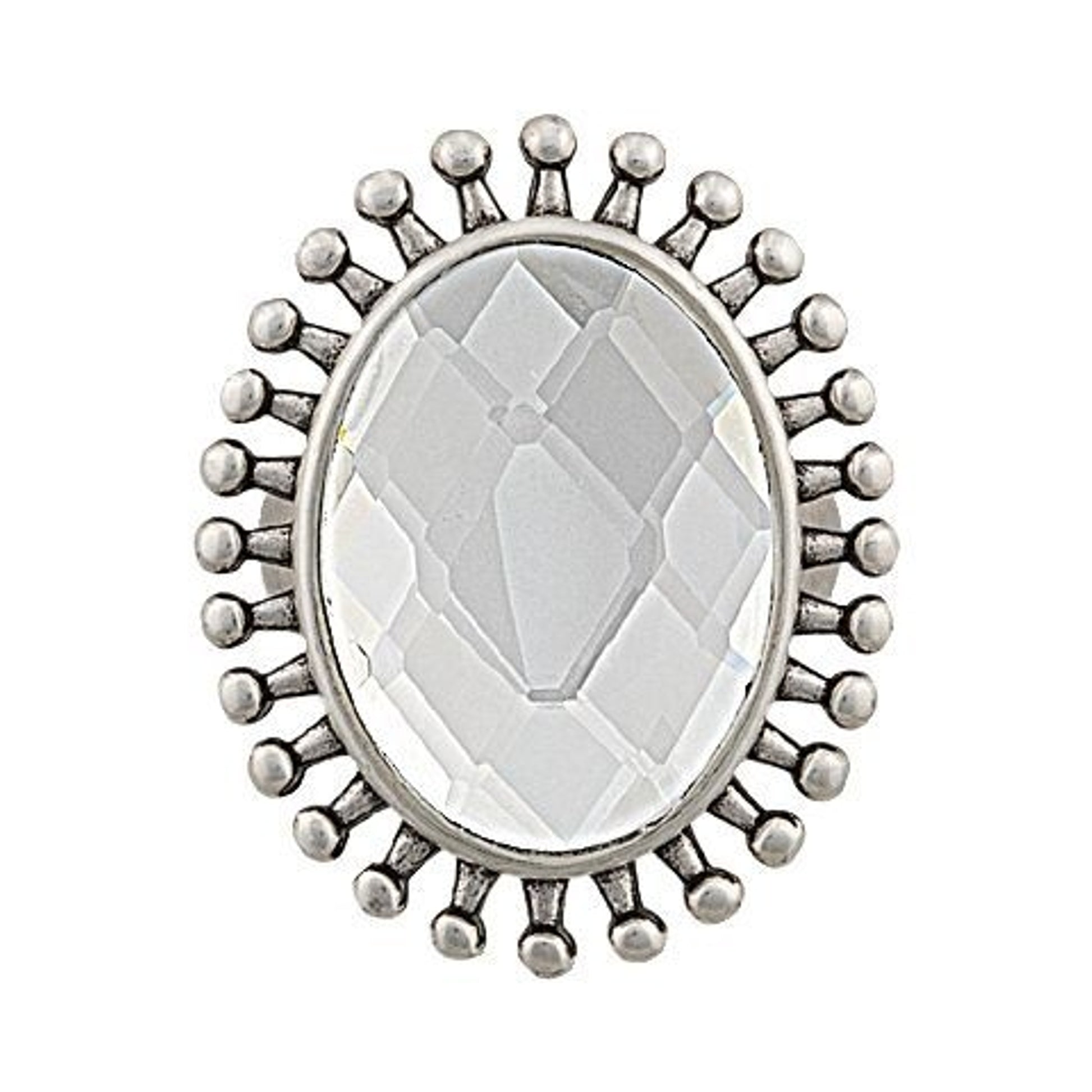 Vintage Kitsch Crystal Sunburst Fashion Ring