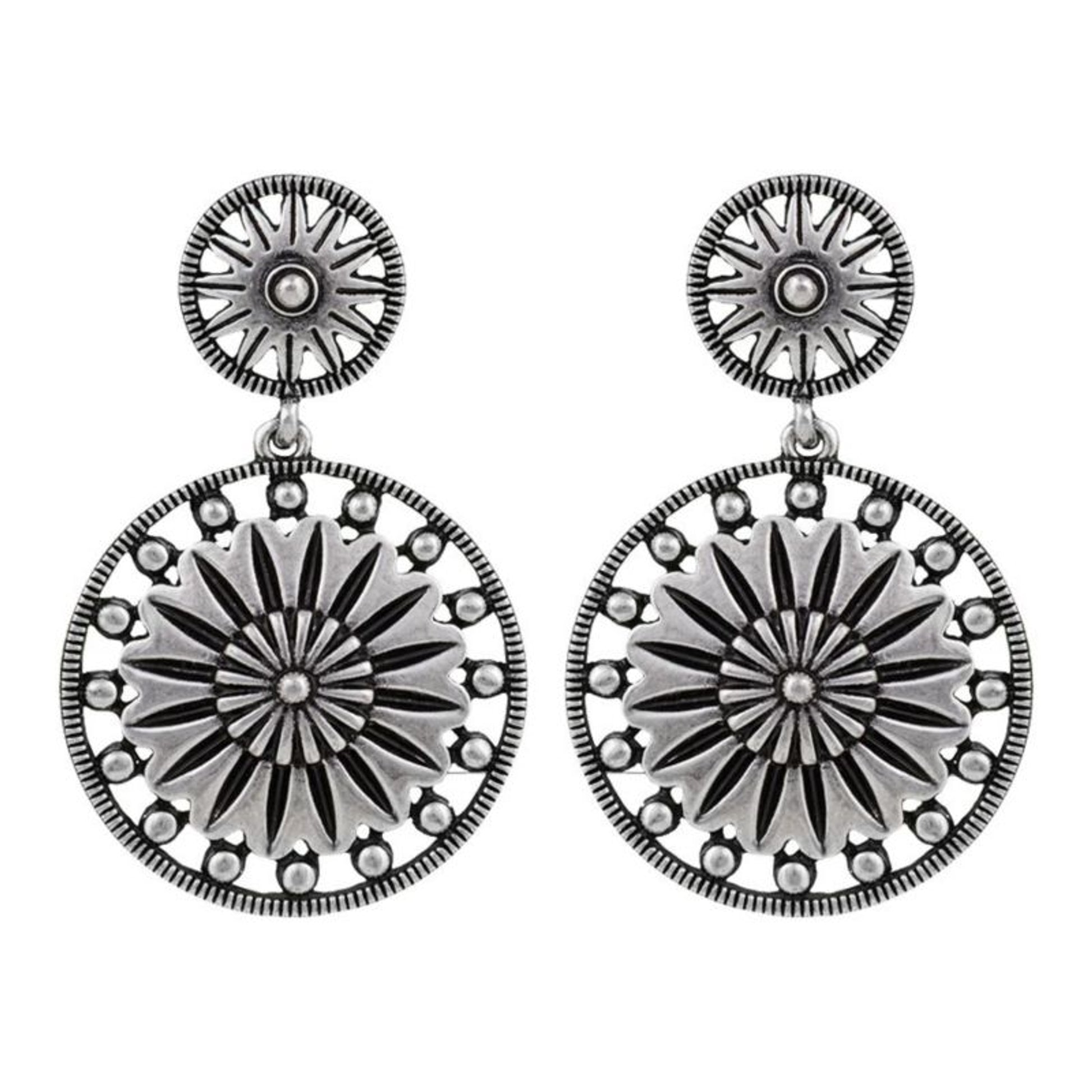 Rock 47 Vintage Kitsch Flower Sunburst Earrings