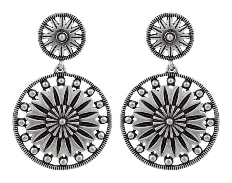Rock 47 Vintage Kitsch Flower Sunburst Earrings