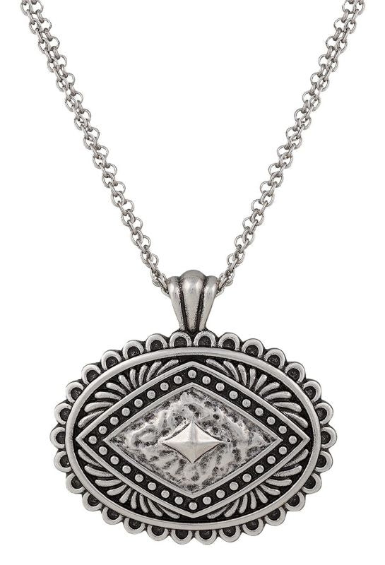 RockPoint Of Aztec SilverTone PyramidView Necklace