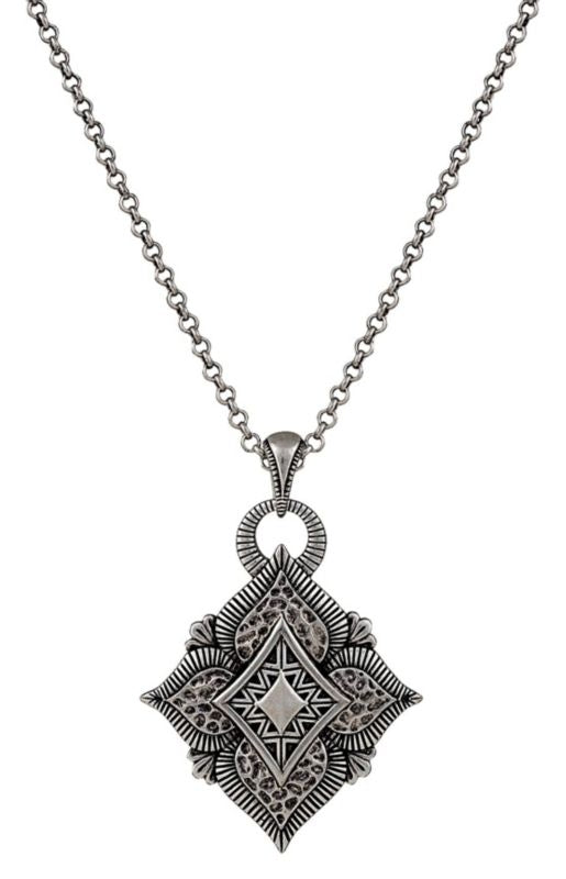 Rock 47 Vintage Diamond Shaped Flower Necklace