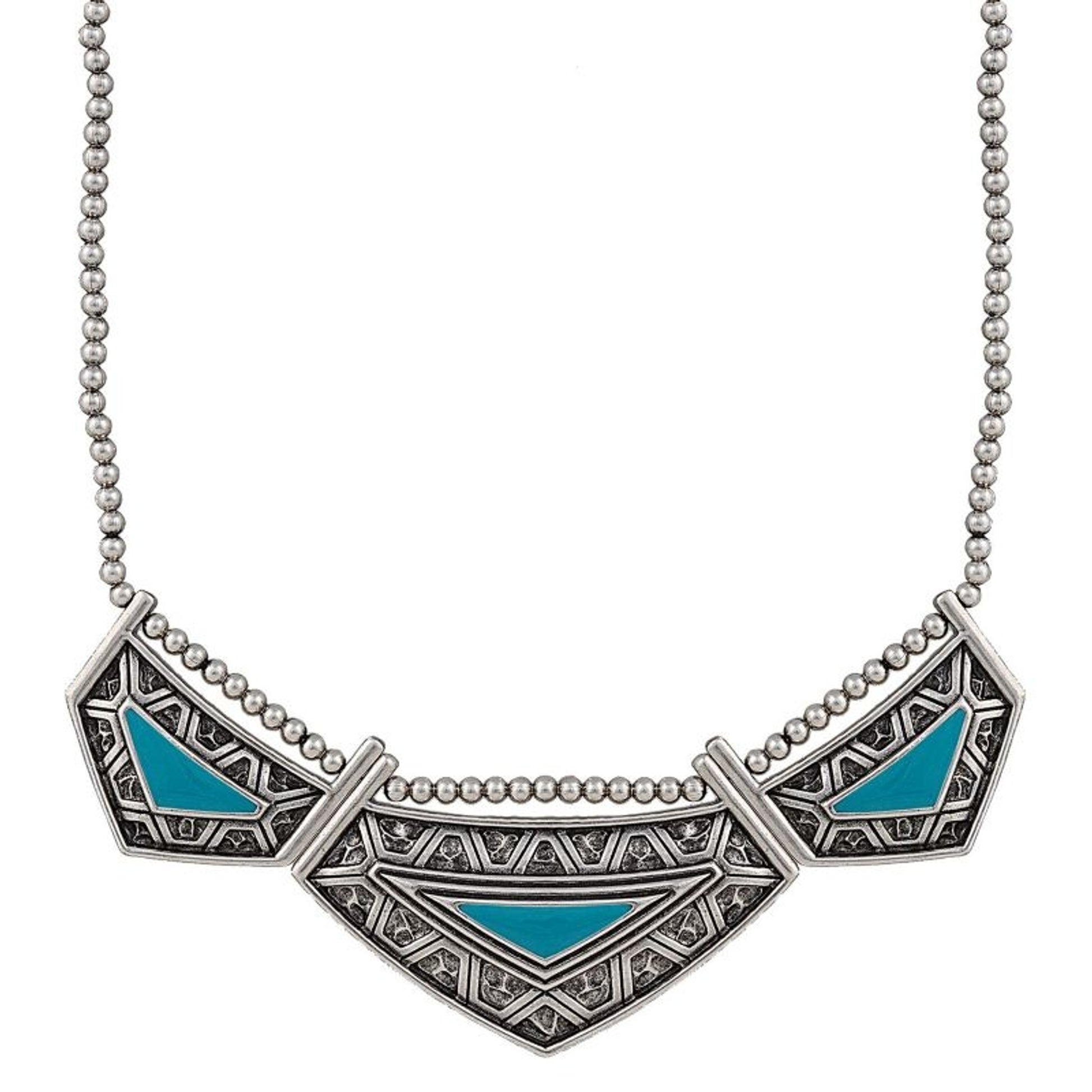 Rock 47 Points Of Aztec Turquoise Collar Necklace