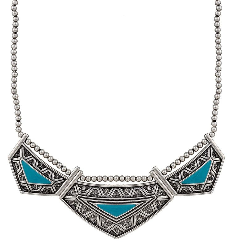 Rock 47 Points Of Aztec Turquoise Collar Necklace