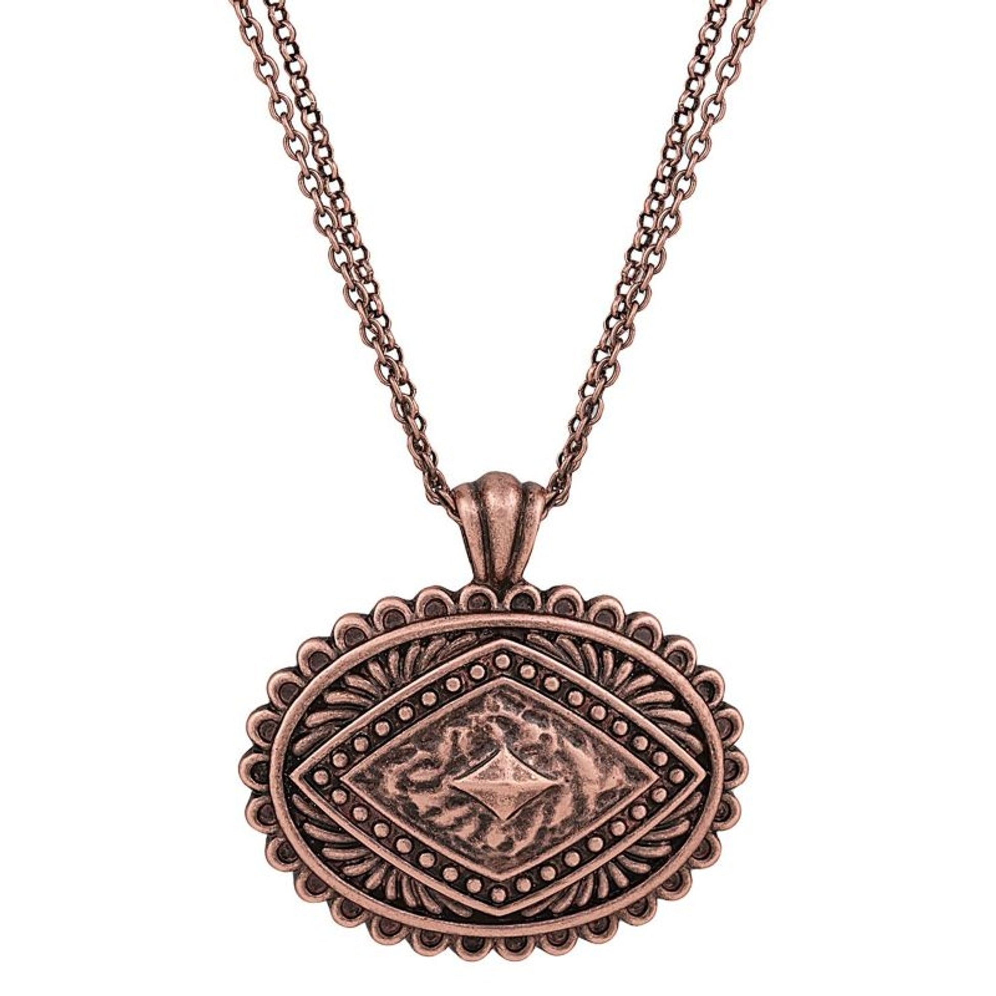 RockPoint Of Aztec CopperTone PyramidView Necklace