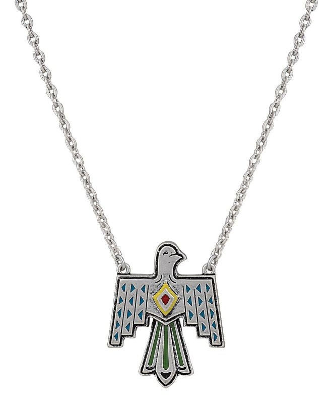 Rock 47 Tribal Flair Painted Thunderbird Necklace
