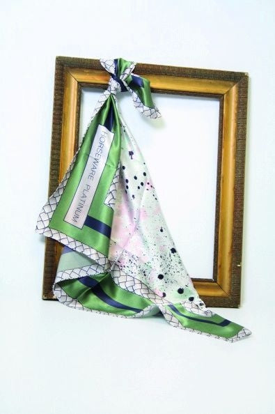Horseware Platinum Sofia Silk Scarf 33 X 33 Multi