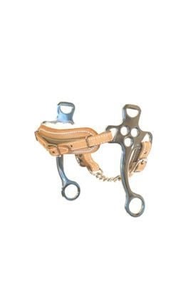 Western CP Fleece Lined Hackamore with Curb Strap