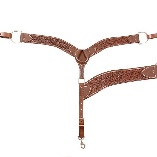 Cashel Weave Stamped 2 Breast Collar 2 Brn