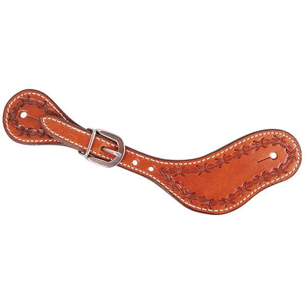 Cashel Cowboy Barbwire Spur Strap Chestnut