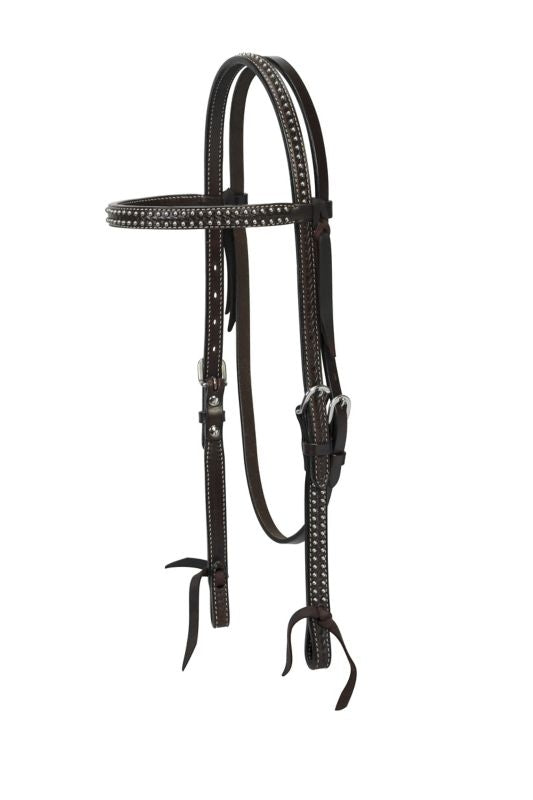 Turq Cross Basketweave Tool Browband Headstall Br