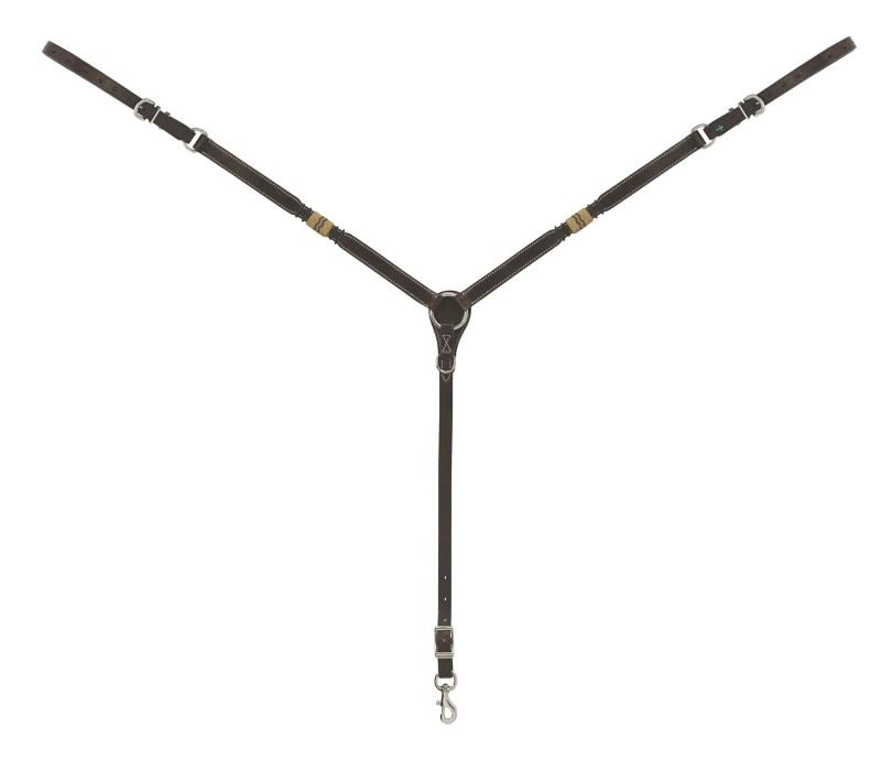 CrossRawhide Accent Straight BreastCollar H Brn