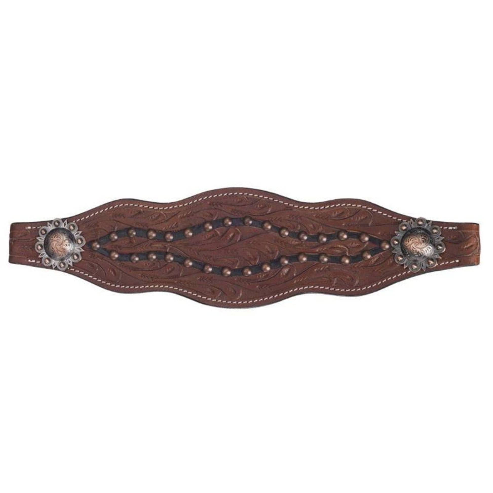 Silver Royal Cooper Belt Buckle Bling Bronc Noseba