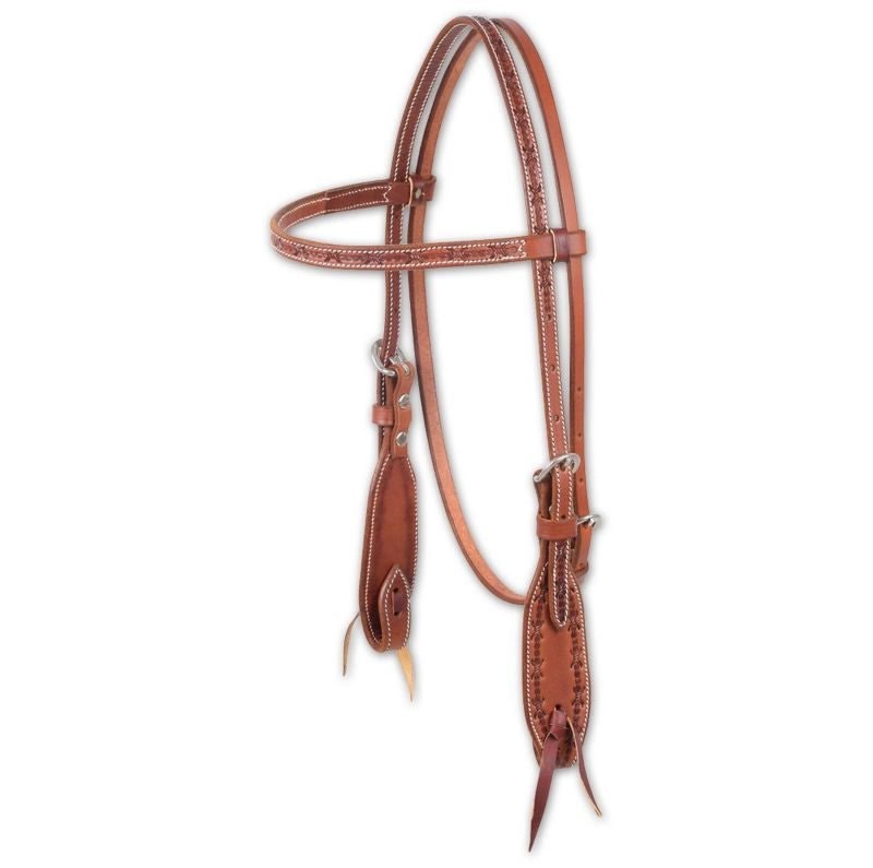 Martin Barbwire Browband Headstall Brn