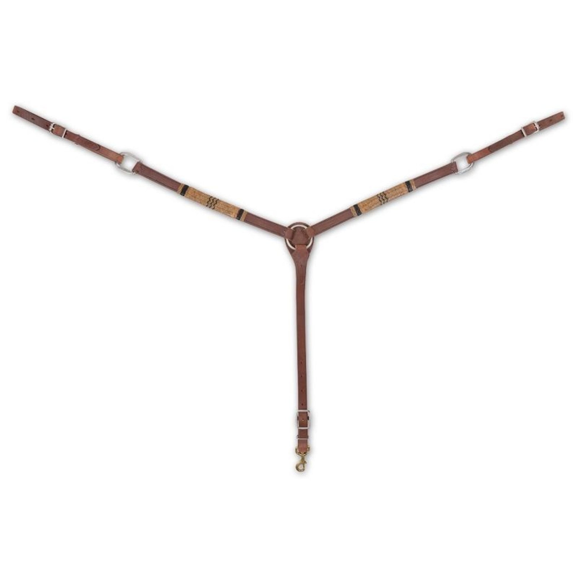 Martin Rawhide Braided 1 Breast Collar-Chocolate B