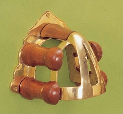 Horse Fare Brass And Wood Bridle Rack