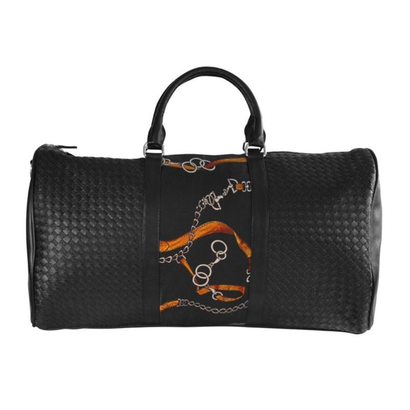 Huntley Equestrian Woven Leather Duffle Bag