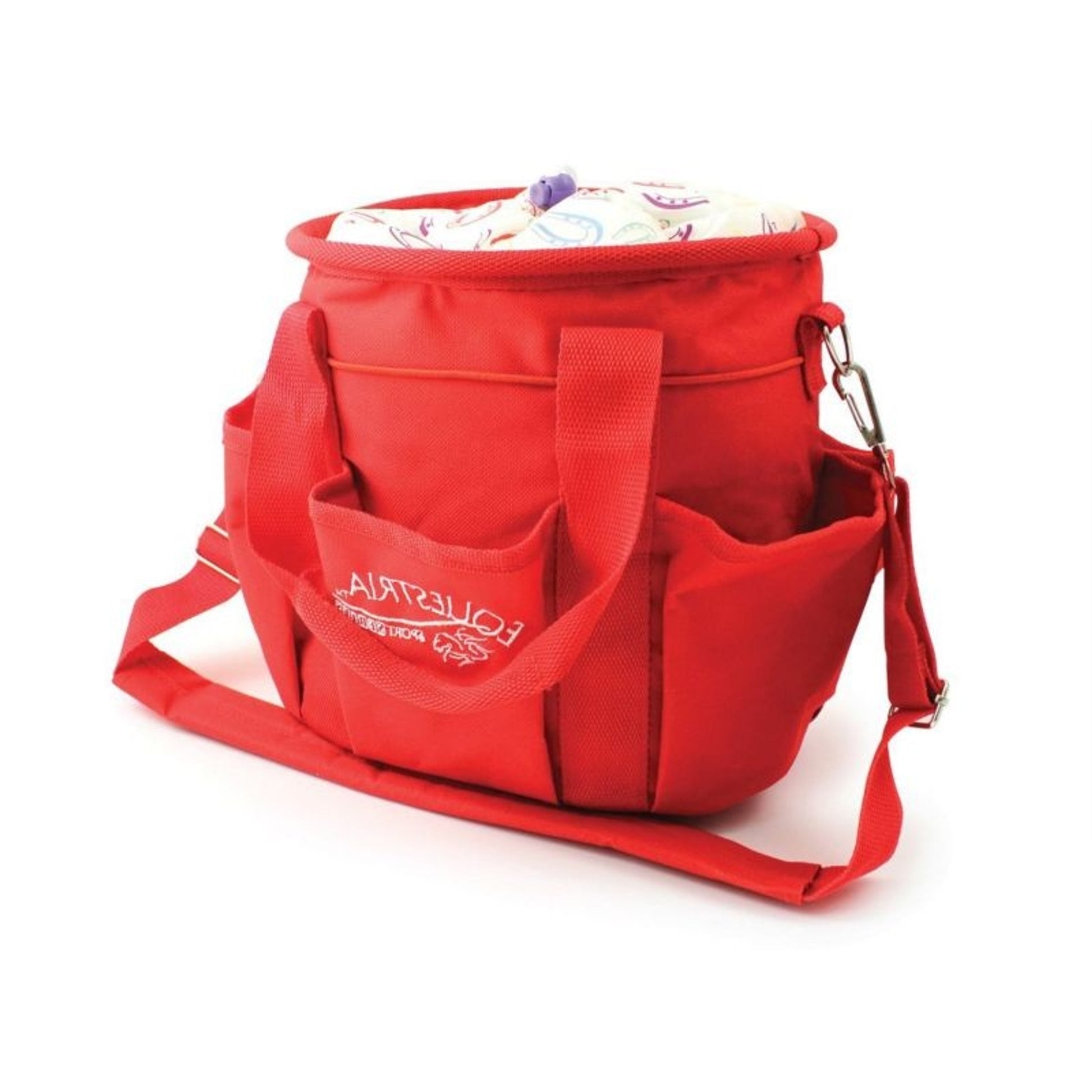 Horseshoes Nylon Grooming Tote 12 Chili Red