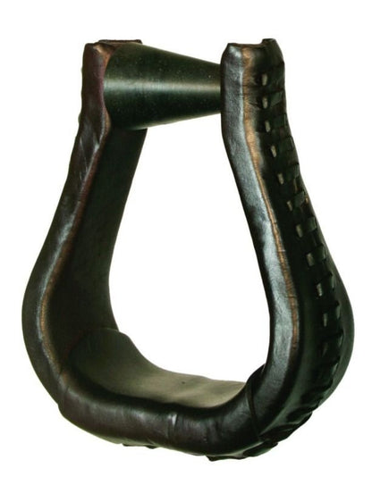 Circle Y EBS Leather Laced Stirrup 3 Walnut