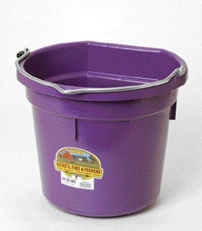 Little Giant Plastic Flatback Bucket 22Qt Purple
