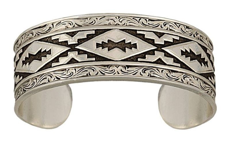 Montana Antiq Aztec Steps Pattern Cuff Bracelet